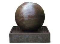 Luna Ball Fountain – Large Rust